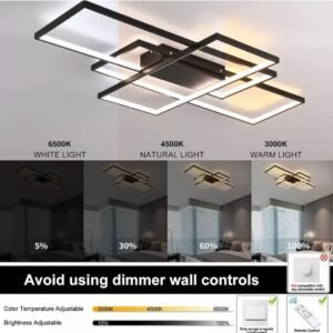Lámpara led minimalista de techo cuadros