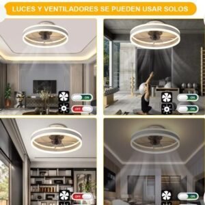 Ventilador moderno LED mediano